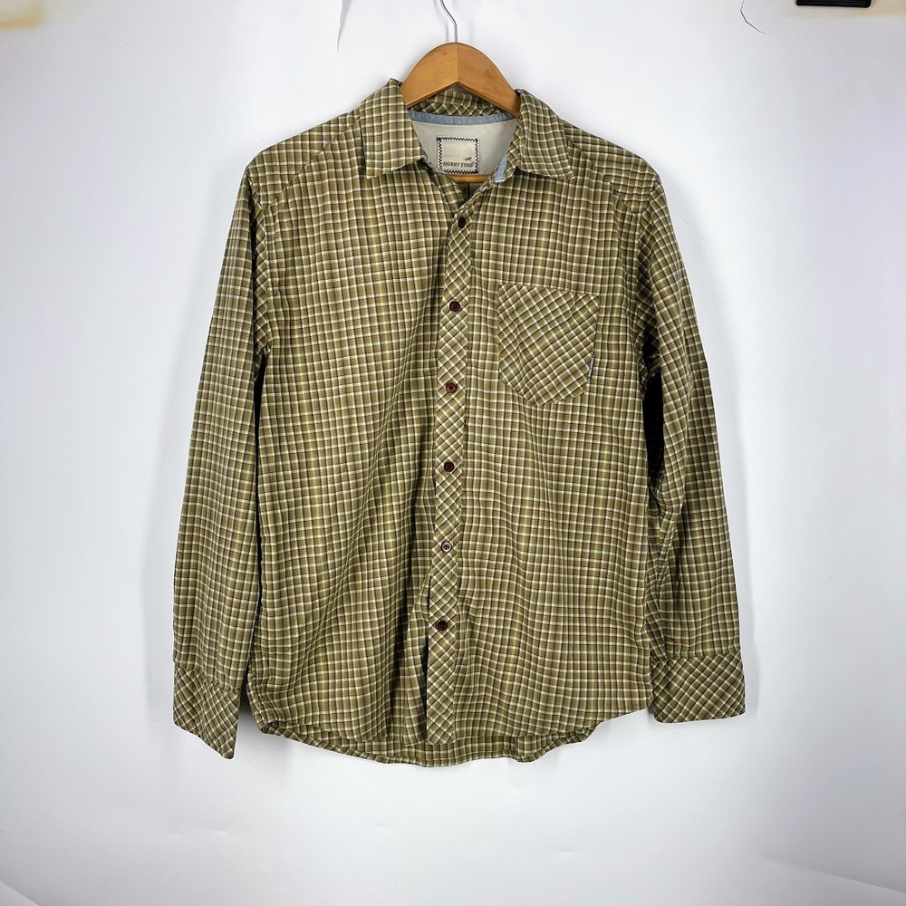 Horny‎ Toad Mens Plaid Button Down Shirt Organic Cotton Long Sleeve Size S